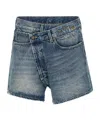 R13 Belt Loop Shorts In Blue