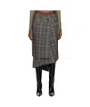 R13 Belt-loop Skirt In Black