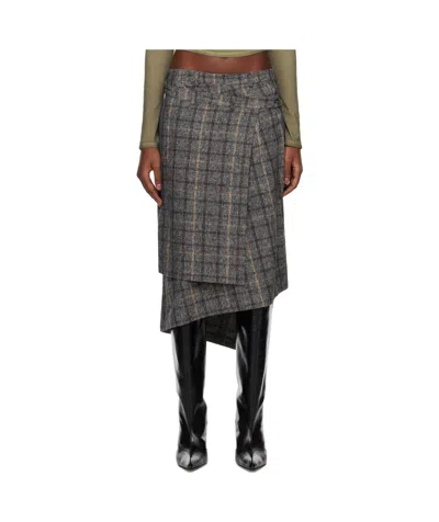R13 Belt-loop Skirt In Black