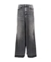 R13 Belt Ring Denim Trousers In Black