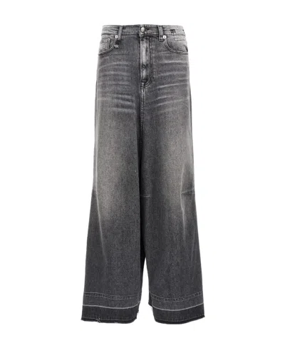 R13 Belt Ring Denim Trousers In Black