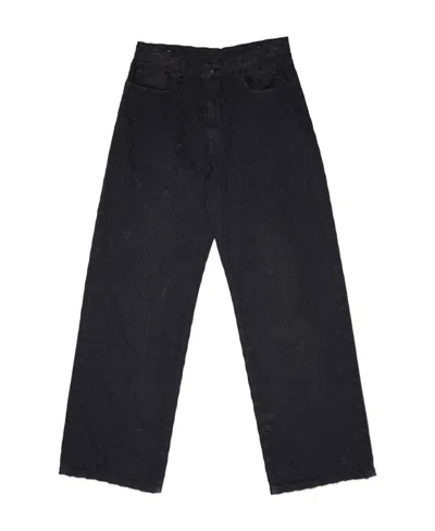 R13 Belt Ring Denim Trousers In Black