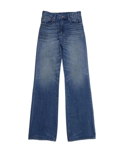 R13 Belt Ring Denim Trousers In Blue