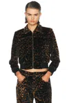 R13 Berlin Jacket In Brown Leopard