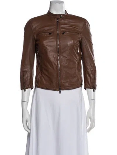 Pre-owned R13 Biker Jacket In Brown