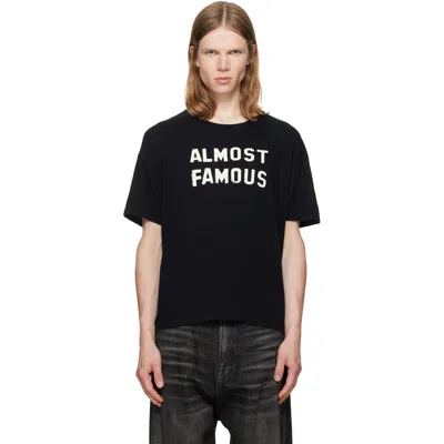 R13 Black 'almost Famous' Relaxed T-shirt