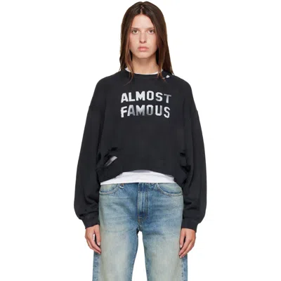 R13 Black 'almost Famous' Sweatshirt
