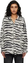 R13 Printed Oversized Cardigan In Multi