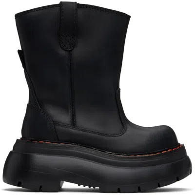 R13 Black Chunky Workwear Boots In Brown And Olive