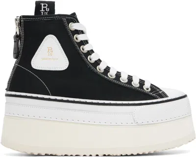 R13 Black Courtney Platform High Top Sneakers