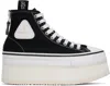 R13 Black Courtney Platform High Top Sneakers In Black