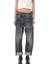 R13 Cross Over Jeans In Black