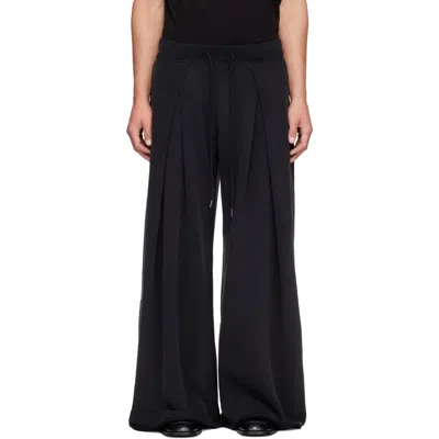 R13 ブラック Foldover スウェットパンツ In Black