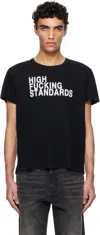 R13 Black 'high F Standards' Boy T-shirt In Black