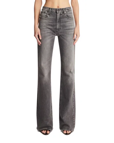 R13 Black Jane Five-pocket Jeans In Black Nero   #000000