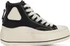 R13 Kurt Glittered Platform Sneakers In Black Canvas