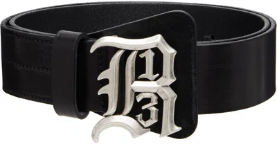 R13 BLACK LOGO BUCKLE BELT