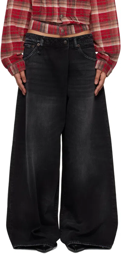 R13 Black Nico Wrap Jeans