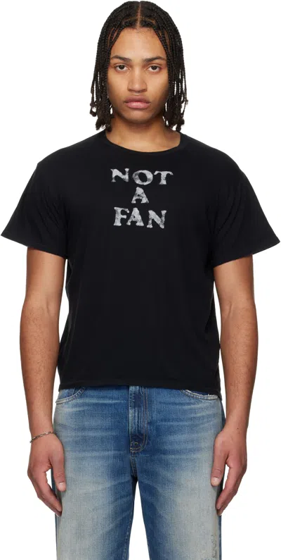 R13 Black 'not A Fan' Boy T-shirt