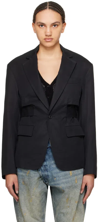 R13 Black Oversized Blazer