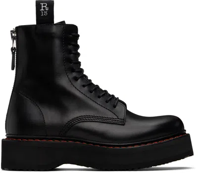 R13 Black Single Stack Boots