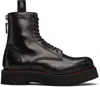 R13 Black Single Stack Boots In Black