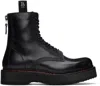 R13 Black Single Stack Boots In Black