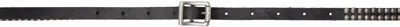 R13 Black Studded '' Skinny Belt