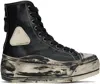 R13 Kurt Platform High Top Sneaker In Black
