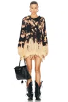 R13 Bleached Sweater In Bleached Black