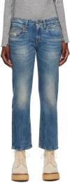 R13 Blue Boyfriend Jeans In Kelly Stretch