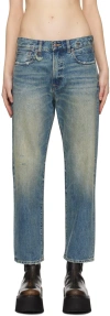 R13 Blue Boyfriend Jeans In Clinton Blue