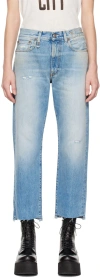 R13 Blue Boyfriend Jeans In Irving Blue