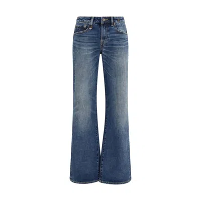 R13 Blue Cotton Straight-leg Jeans
