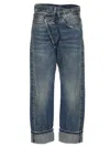 R13 Blue Crossover Jeans In Blue
