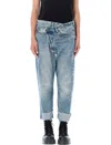 R13 Blue Crossover Jeans In Light Blue