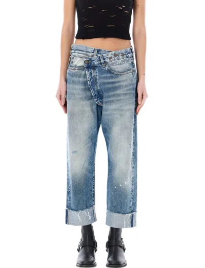 R13 BLUE CROSSOVER JEANS