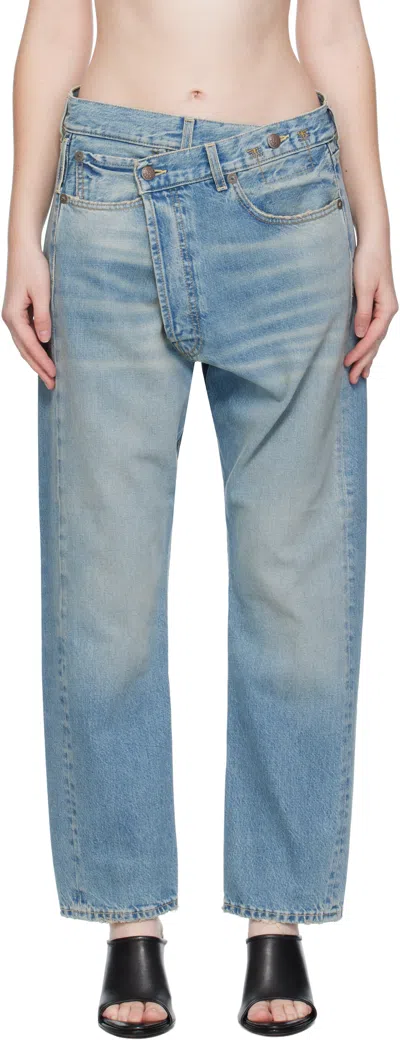R13 Blue Crossover Jeans