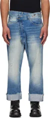 R13 Blue Crossover Jeans In Blue
