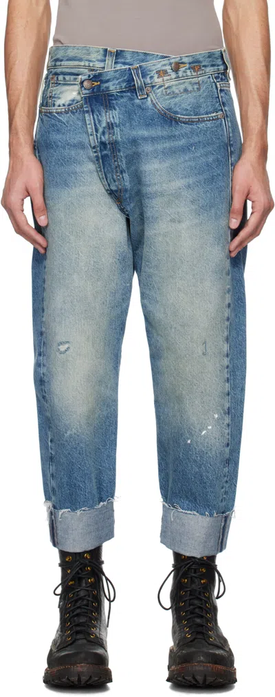R13 Blue Crossover Jeans In Jasper