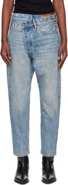 R13 Blue Crossover Jeans In Lena Blue