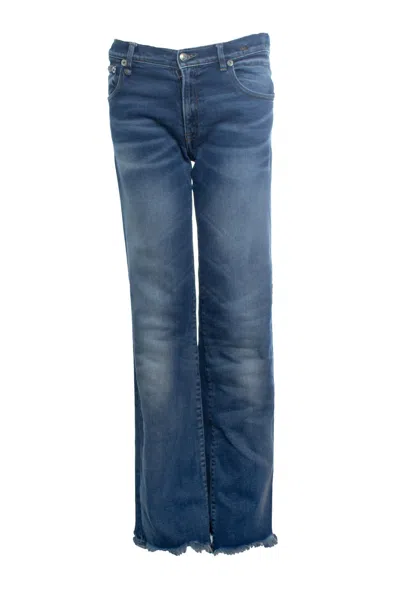 R13 , Blue Jane Jeans With Raw Edges