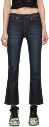 R13 Mid-rise Straight Kick Ankle Jeans In Avery Indigo