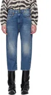 R13 Blue Tailored Drop Jeans In Blue