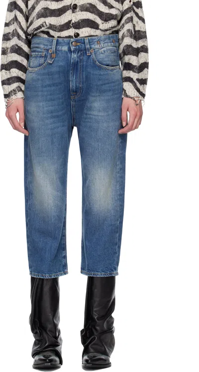 R13 Blue Tailored Drop Jeans