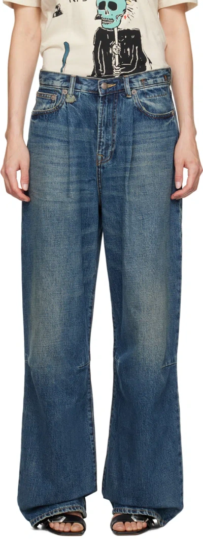 R13 Blue Wayne Jeans In Dawson Blue