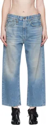 R13 Blue Crossover Jeans In Blue