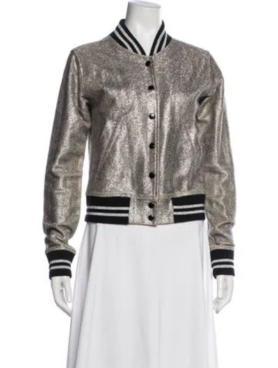 Pre-owned R13 Bomber Jacket In Metallic/silver