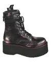 R13 Double-stack Boots In Black