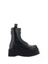 R13 Black Double Stack Boots In Black